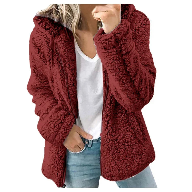 Olivia Cardigan Femme – Cardigan Doux en Polaire Oversize & Confortable pour l’Hiver