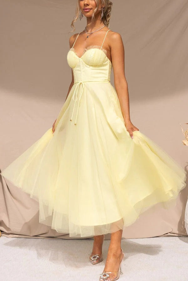 Ariana Robe Maxi Femme – Élégante Robe Longue d’Été sans Manches avec Encolure Ronde