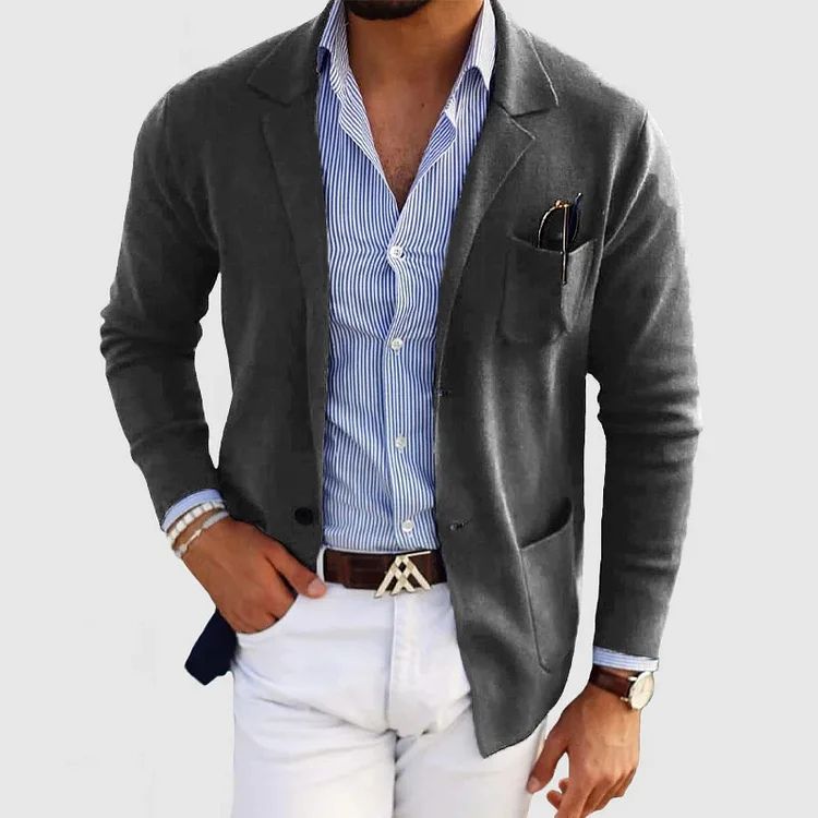 Blazer casual da uomo Elton: blazer in lana elegante e versatile dallo stile senza tempo