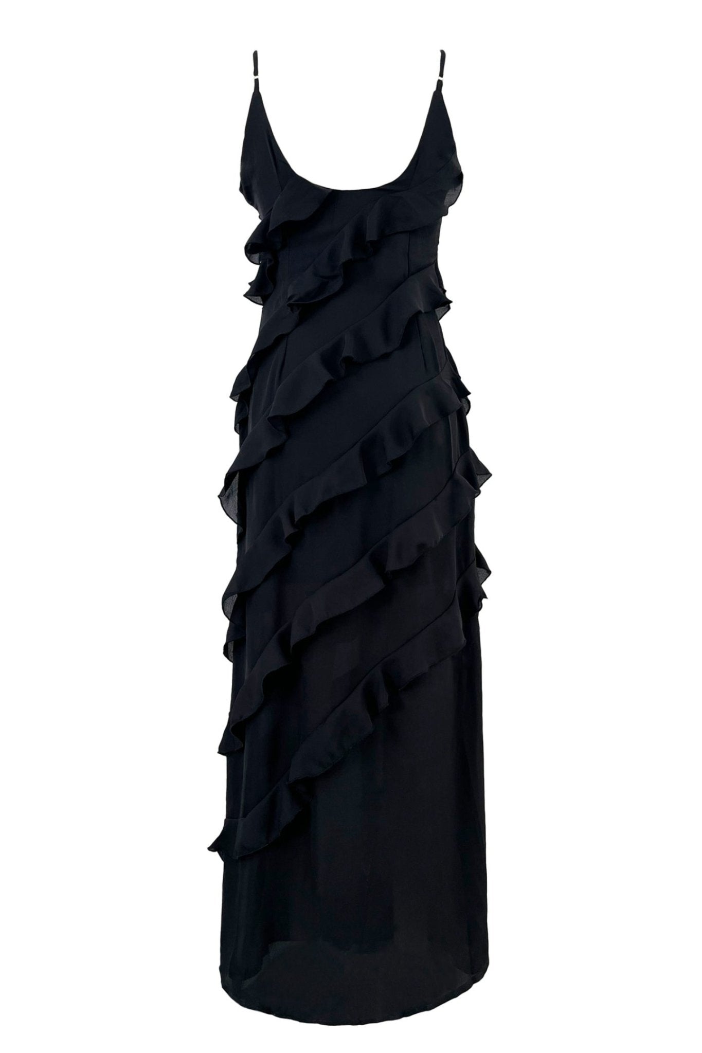 Angelina Robe Maxi Femme – Robe Rouge à Volants, Sensuelle & Glamour