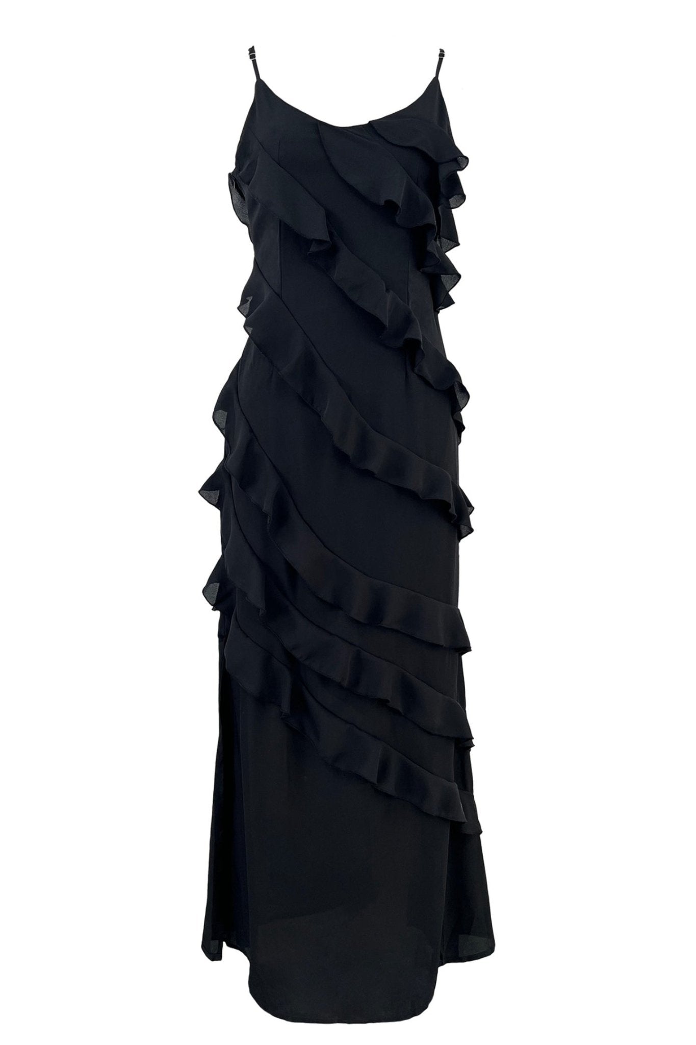 Angelina Robe Maxi Femme – Robe Rouge à Volants, Sensuelle & Glamour