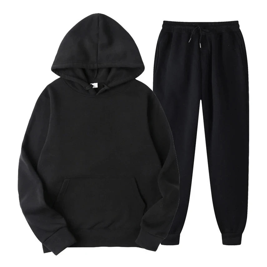 Zion Ensemble de jogging pour hombre – Sudadera con capucha premium y pantalón ajustado con cintura ajustable y tejido transpirable