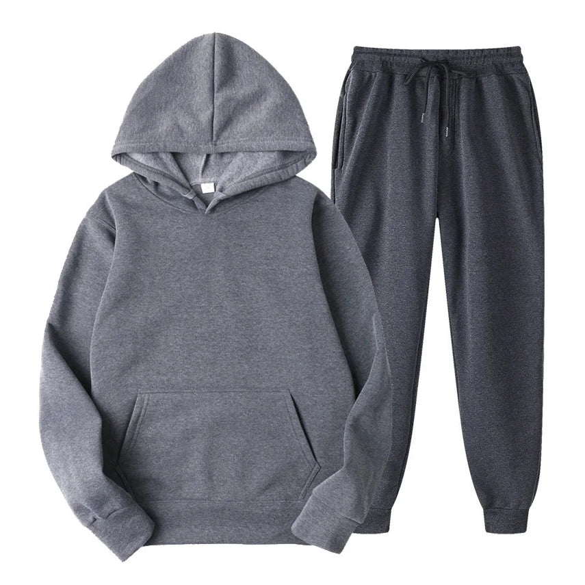 Zion Ensemble de jogging pour hombre – Sudadera con capucha premium y pantalón ajustado con cintura ajustable y tejido transpirable