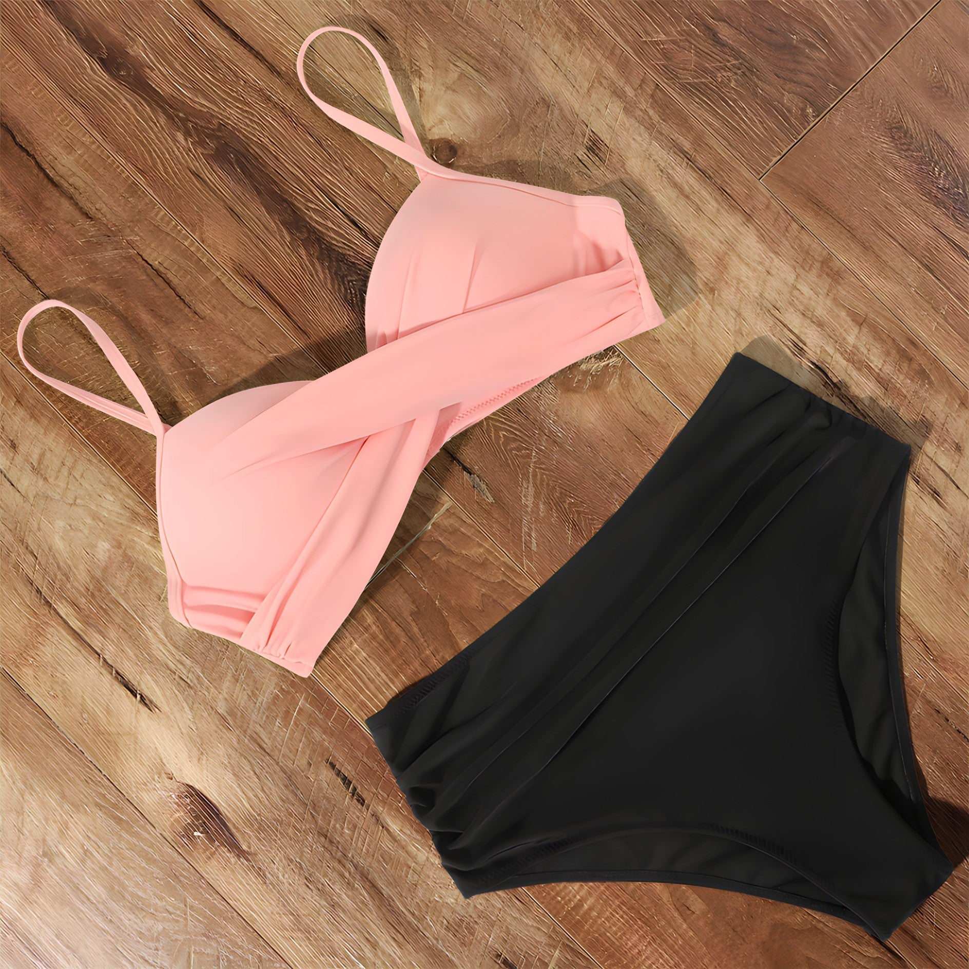Set bikini da donna Sigrun - Costume da bagno a vita alta con spalline regolabili e vestibilità aderente