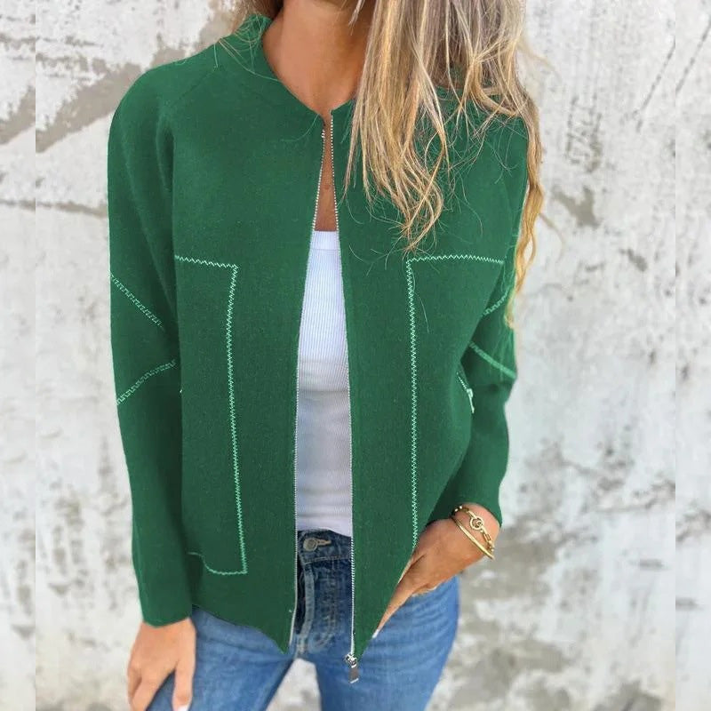 Amina Veste Zippée Femme – Abrigo Caliente Impermeable con Forro Aislante