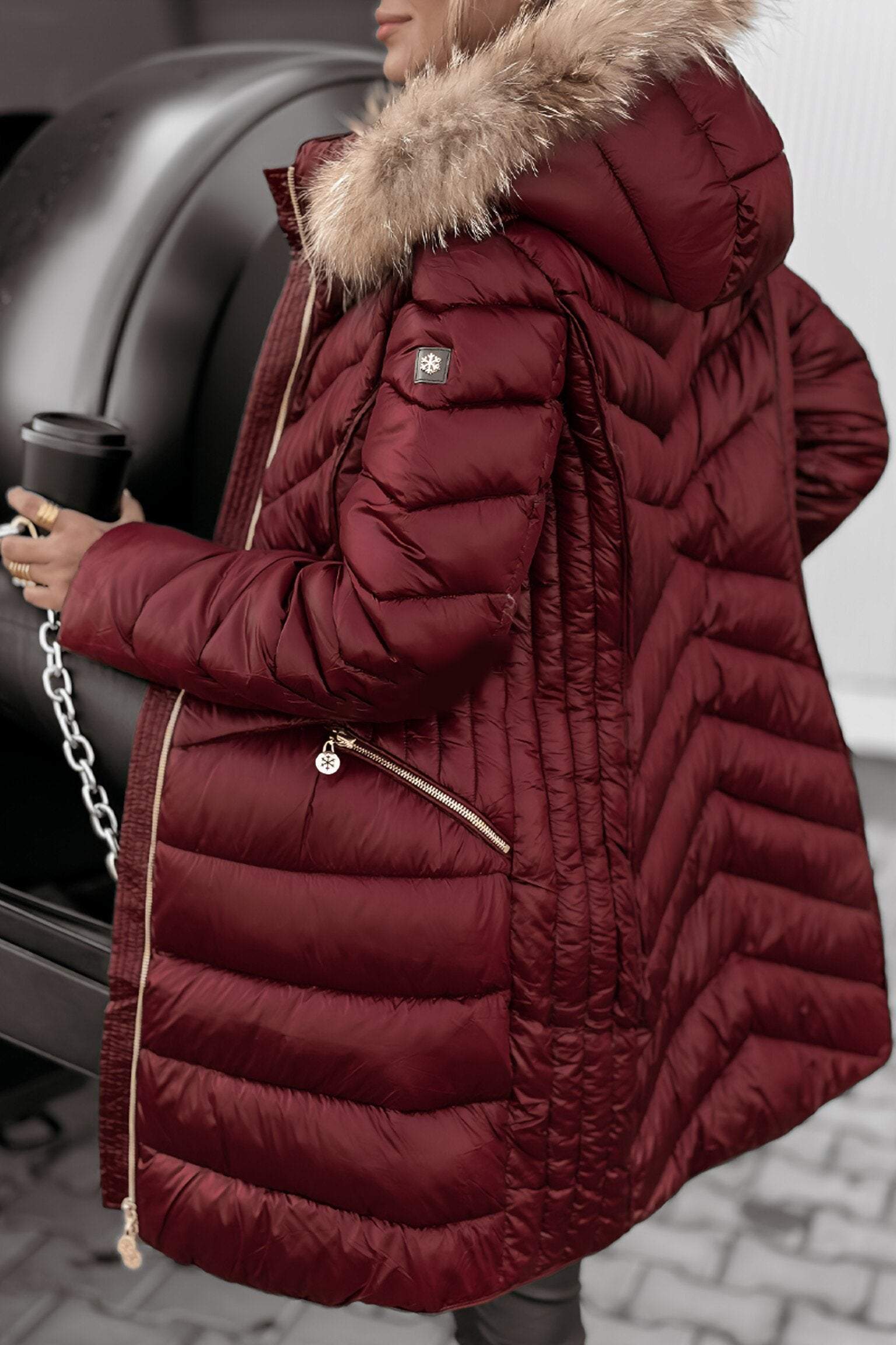 Marley Manteau d’Hiver Femme – Veste Chaude en Coton Doux avec Design Élégant à Capuche