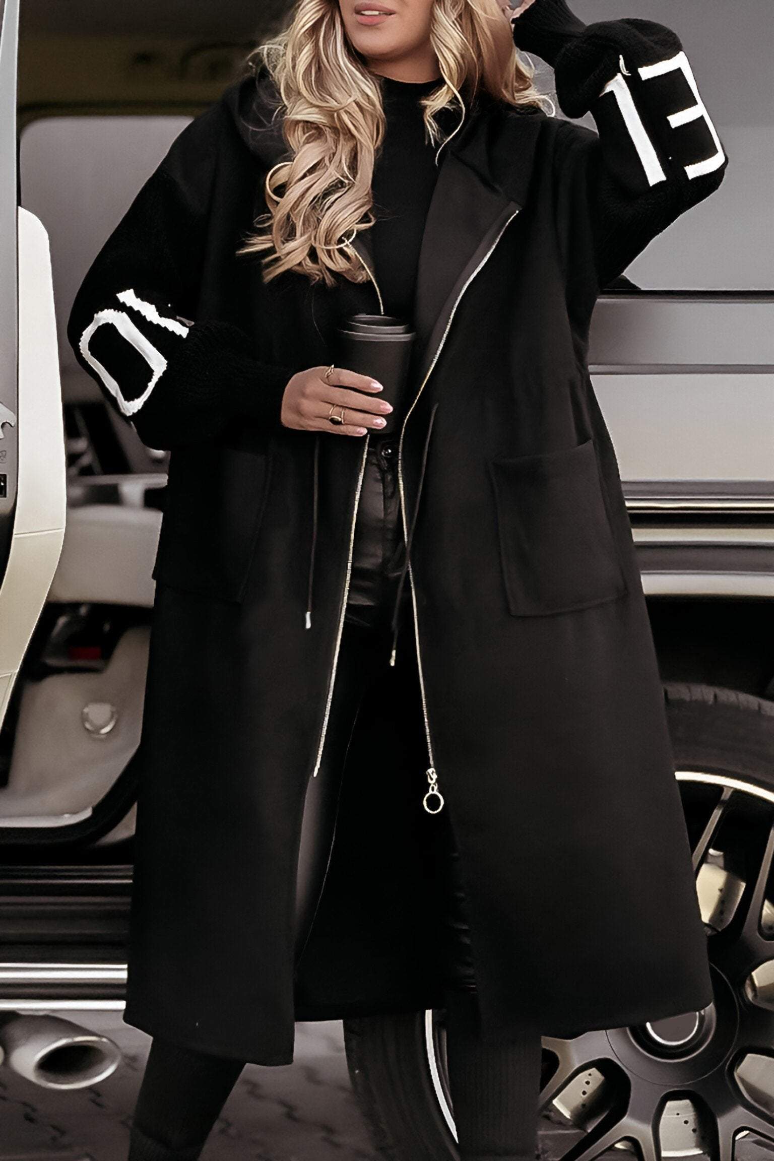 Adelaide Manteau Patchwork Femme – Veste Chaude et Stylée au Design Moderne et Élégant