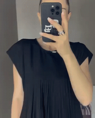 Mariana Robe Midi Femme – Robe Plissée Élégante Sans Manches pour Quotidien & Occasions Spéciales