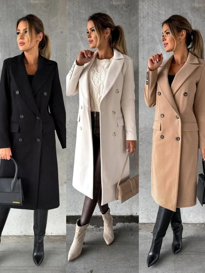 Laura Manteau Femme Long Hiver – Élégant, Chaud & Sophistiqué au Style Intemporel