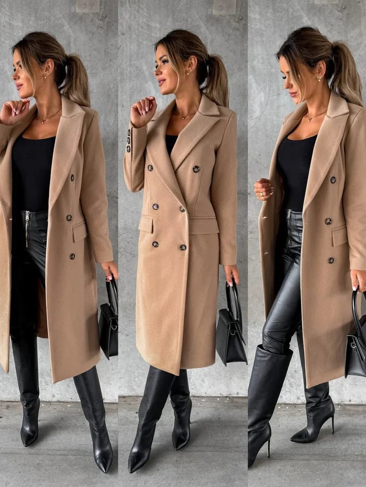 Laura Manteau Femme Long Hiver – Élégant, Chaud & Sophistiqué au Style Intemporel
