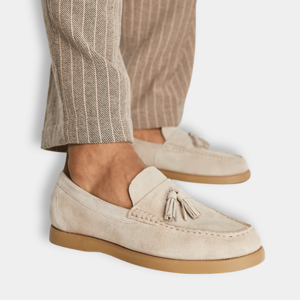 Eric Mocassins à Glands pour Homme – Chaussures habillées classiques à enfiler avec fini brossé pour le printemps et l’automne