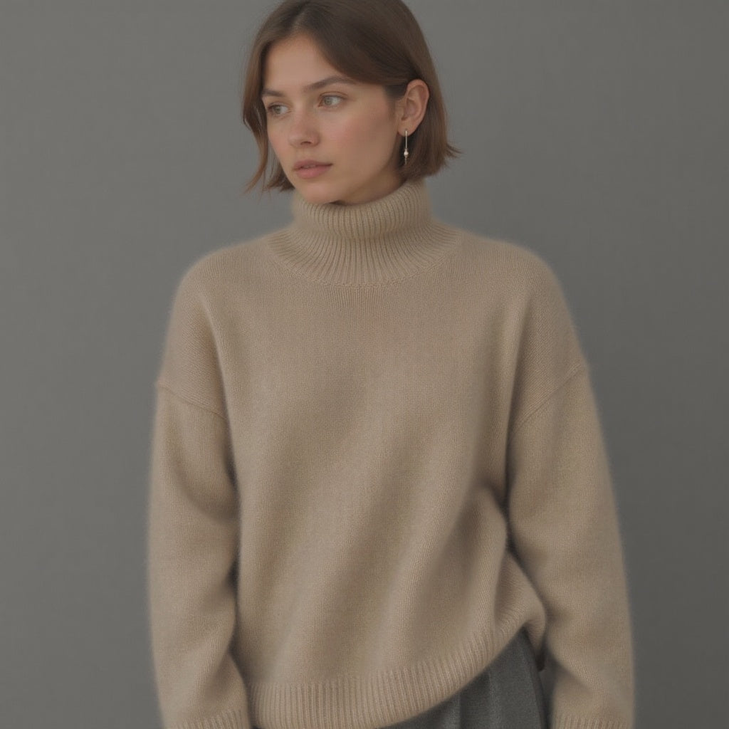 Maglione a collo alto oversize in cashmere da donna Sydney: morbido, caldo ed elegante