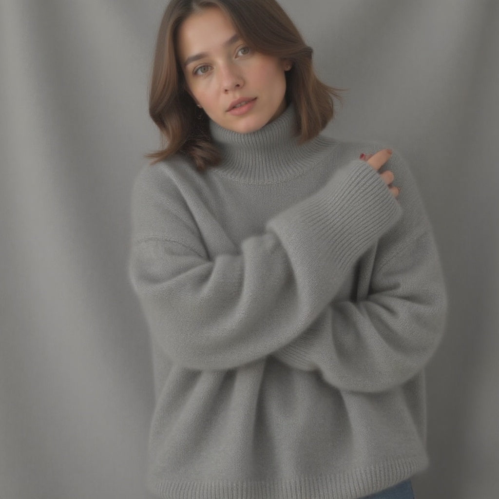 Maglione a collo alto oversize in cashmere da donna Sydney: morbido, caldo ed elegante