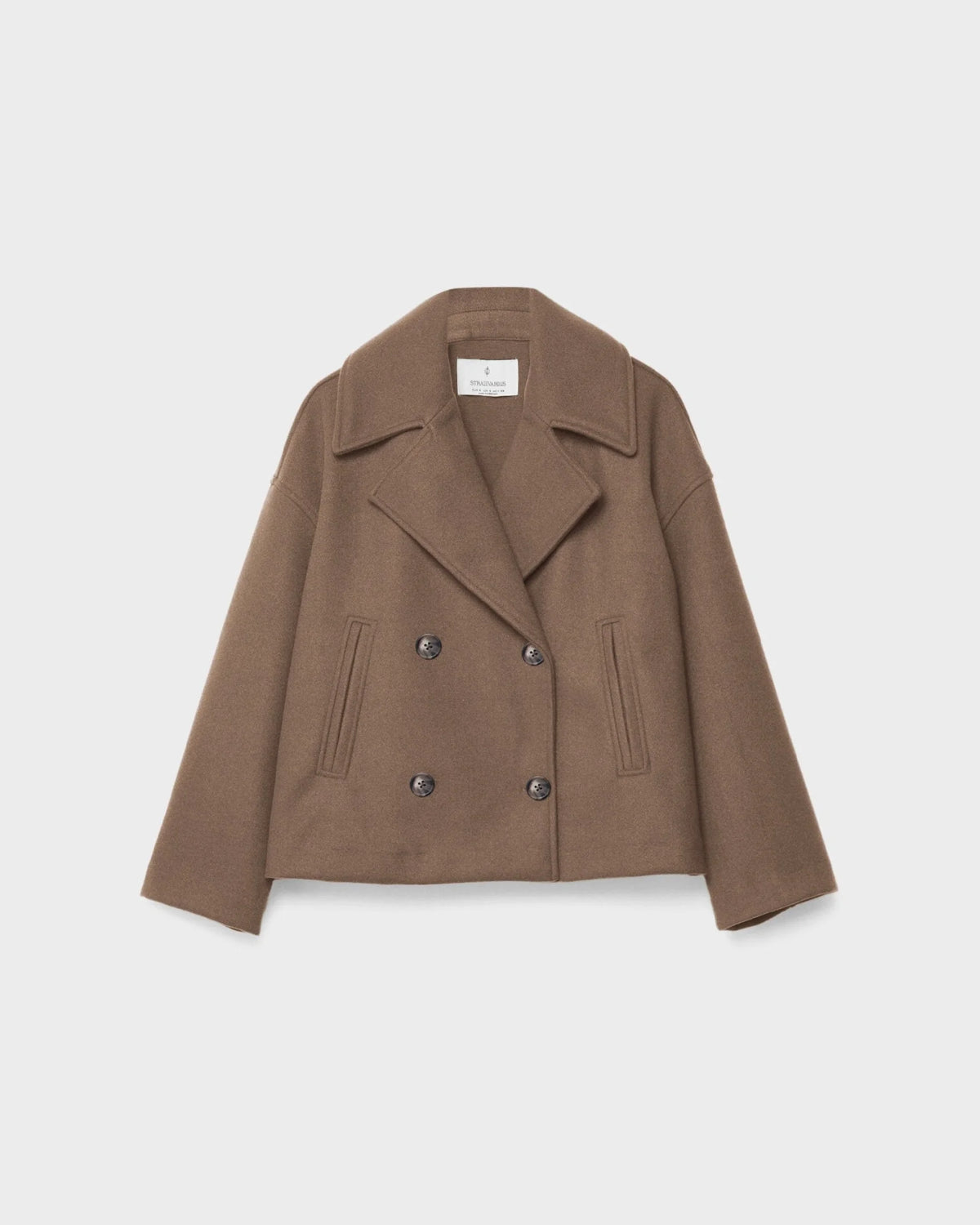 Vanessa Veste Femme – Veste Courte Croisée en Laine Élégante & Chaude pour l’Hiver