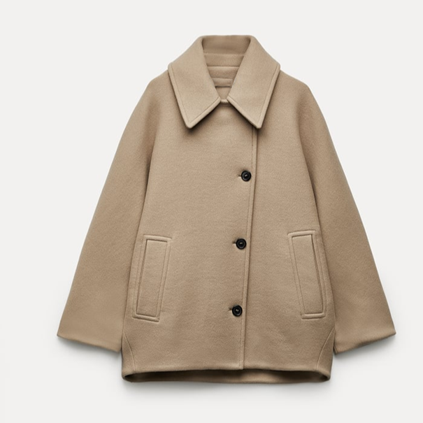 Cappotto da donna Lainey - Elegante e comodo cappotto oversize in lana per l'inverno