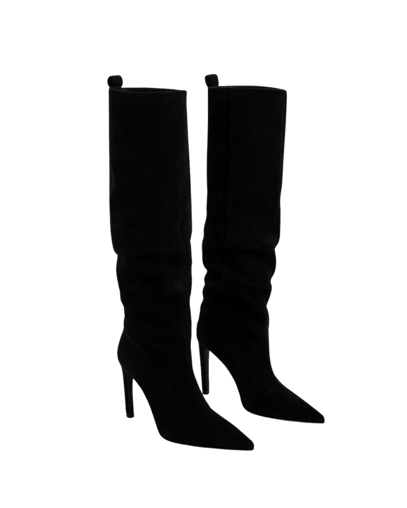Madelyn Visoke Čizme za Žene – Ravna Drška Elegantna, Tanka Peta i Špicasti Ugao Šik