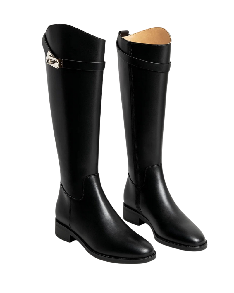 Kyrie Bottes Femme Sous le Genou – Design Minimaliste, Talon Bas Confort & Style Chic