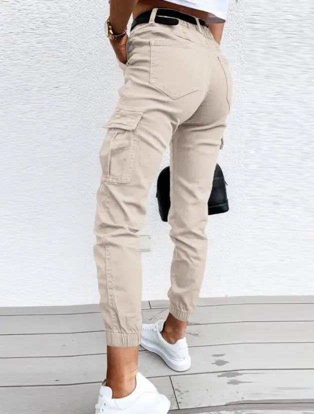 Jordyn Pantalon Cargo Taille Haute Femme – Confort, Style Tendance & Poches Fonctionnelles