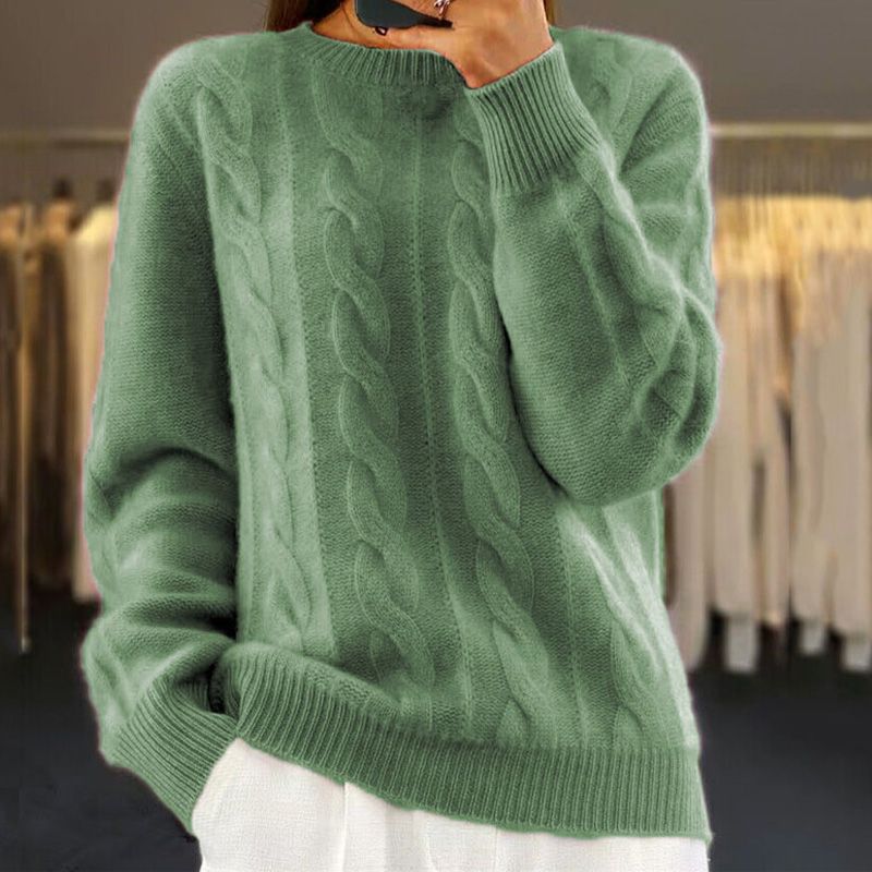 Bridget Pull Torsadé – Laine & Cachemire, Doux et Élégant pour un Confort Optimal