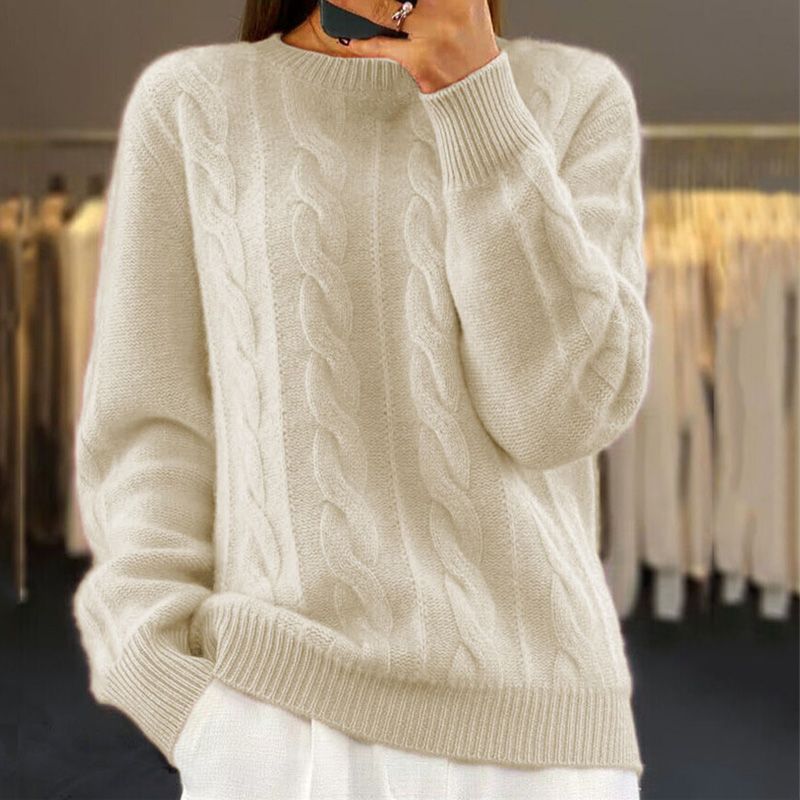 Bridget Pull Torsadé – Laine & Cachemire, Doux et Élégant pour un Confort Optimal