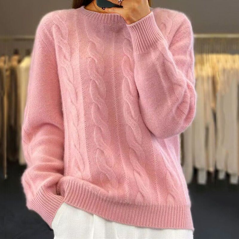 Bridget Pull Torsadé – Laine & Cachemire, Doux et Élégant pour un Confort Optimal