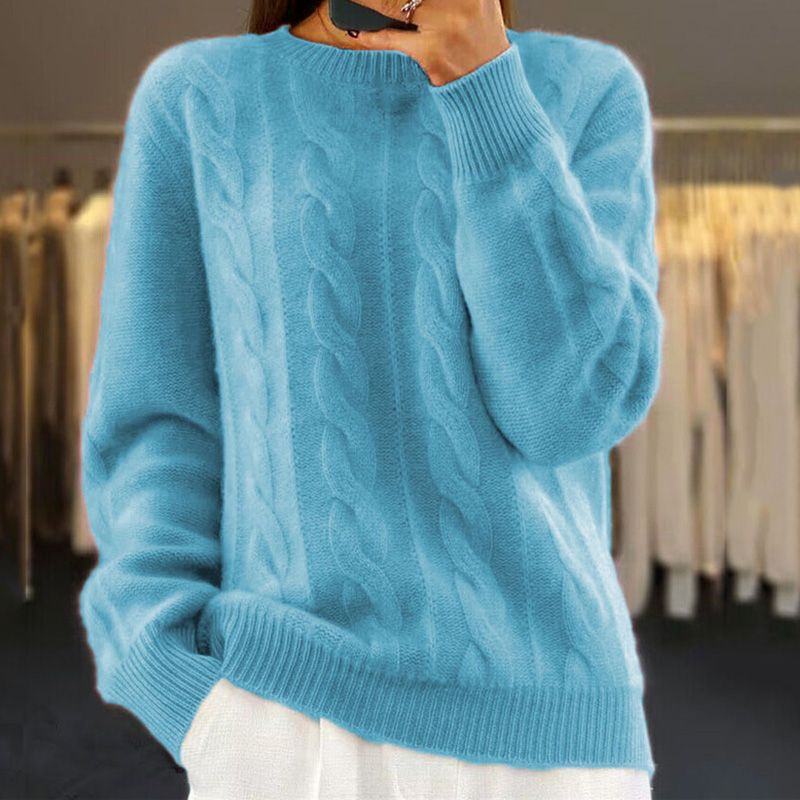 Bridget Pull Torsadé – Laine & Cachemire, Doux et Élégant pour un Confort Optimal