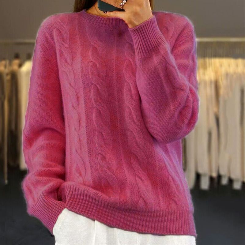 Bridget Pull Torsadé – Laine & Cachemire, Doux et Élégant pour un Confort Optimal