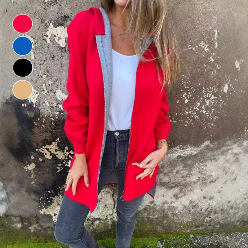 Juliana Veste de Printemps pour Femme – Manteau Léger Minimaliste avec Fermeture Éclair & Coupe Confortable pour le Quotidien