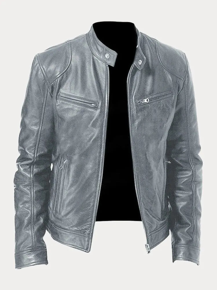Dave Veste Biker Homme – Cuir PU Tendance avec Coupe Classique & Doublure Douce en Coton