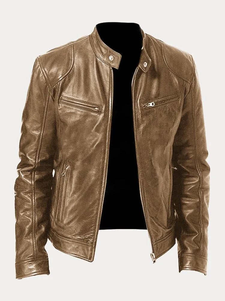 Dave Veste Biker Homme – Cuir PU Tendance avec Coupe Classique & Doublure Douce en Coton