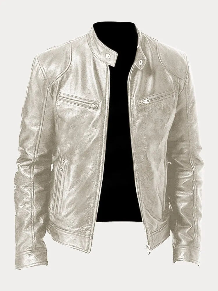 Dave Veste Biker Homme – Cuir PU Tendance avec Coupe Classique & Doublure Douce en Coton
