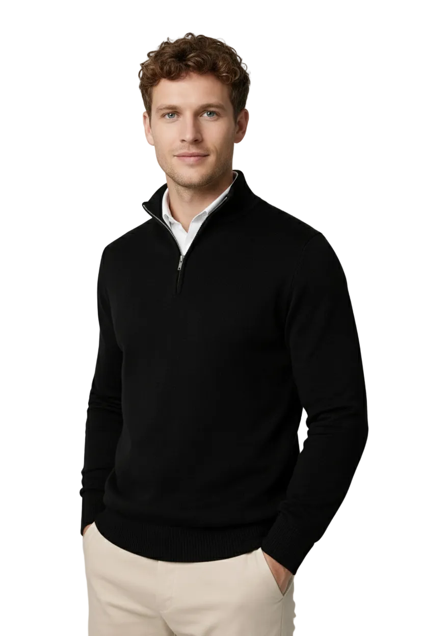 Killian Pull Homme Half-Zip – Col Montant, Maille Douce & Style Smart-Casual