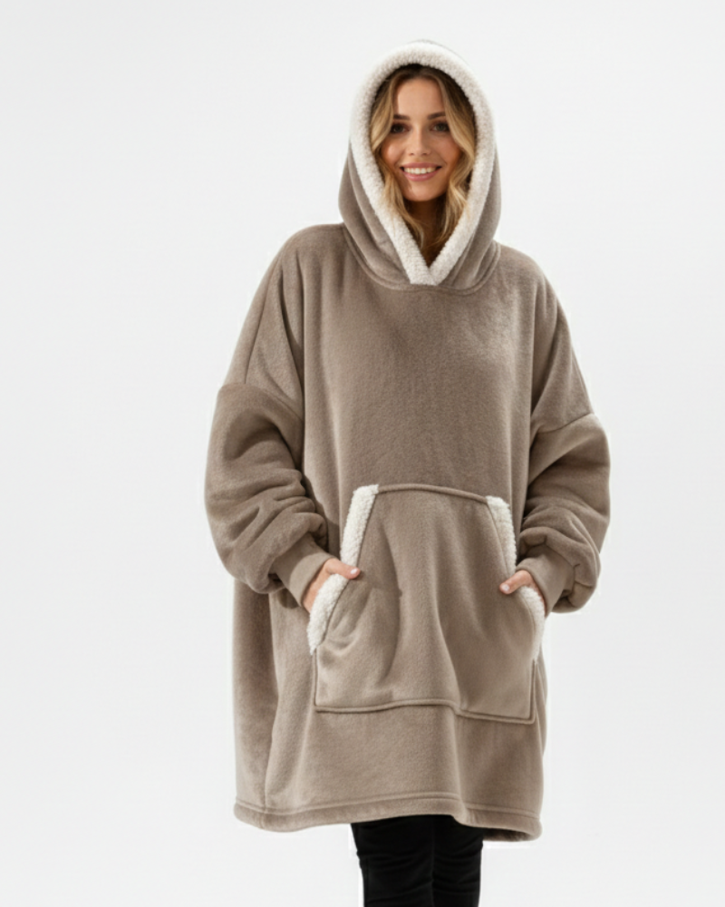 Bluza z kapturem Olla dla kobiet – luźna bluza z kapturem z przednią kieszenią, styl casualowy