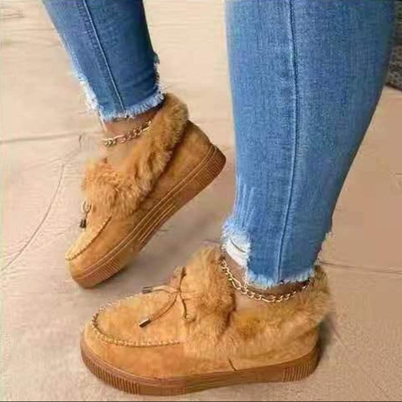 Esther Chaussons d’Inverno per Donna – Toucher Suédine Doux avec Doublure Chaude en Fausse Fourrure & Semelle Antidérapante