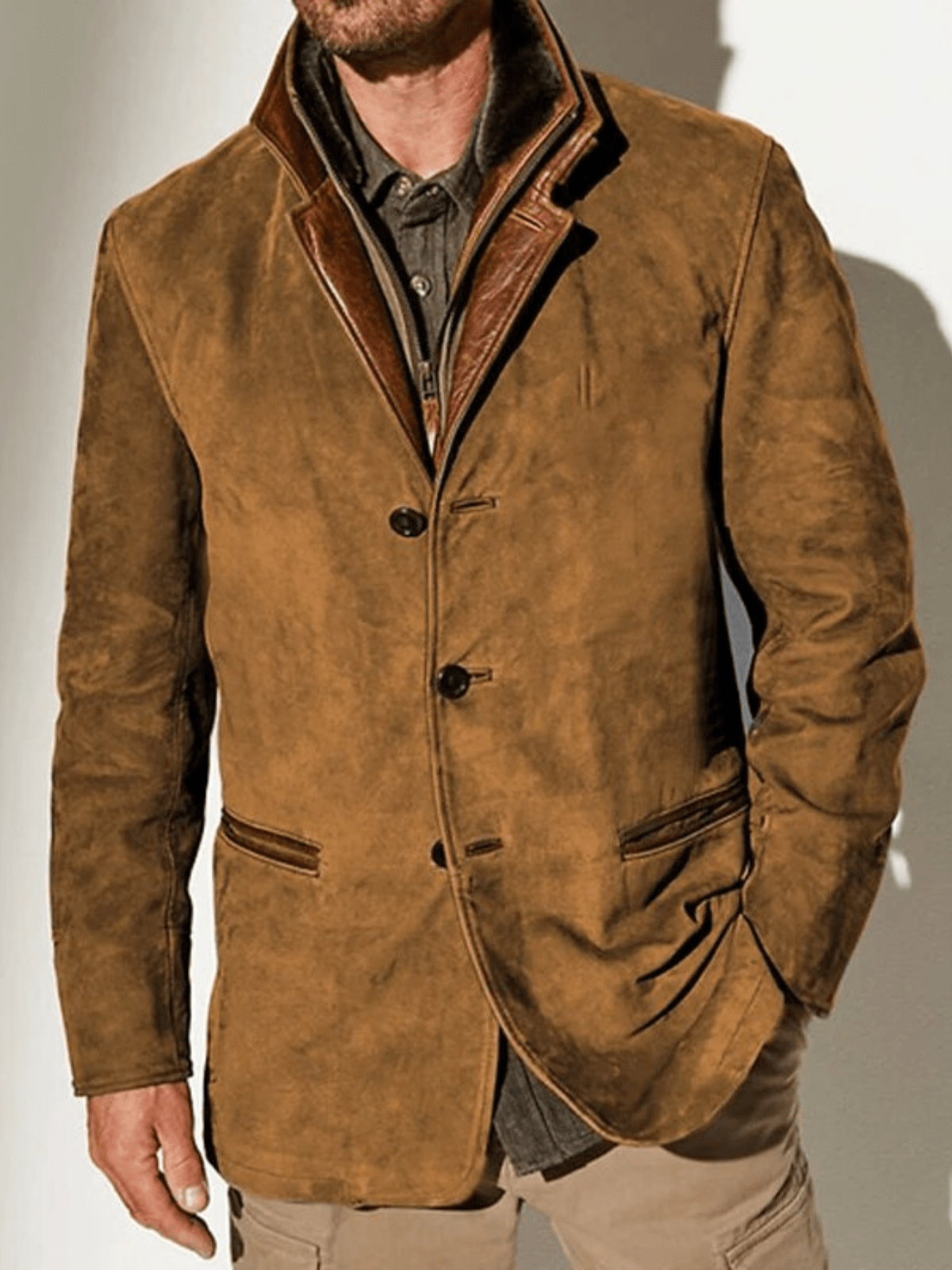 Giacca da uomo Vern: giacca in pelle vintage elegante e resistente con uno stile senza tempo