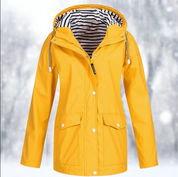 Rivka Veste Imperméable Jaune – Protection Pluie & Style Moderne pour Femme
