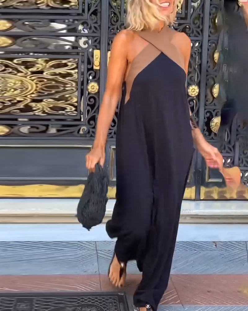 Abito lungo da donna Sienna - Elegante abito estivo con spalline incrociate e vestibilità comoda