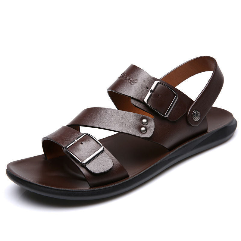 Antonio Sandales Homme – Sandales en Cuir Fendu avec Boucle pour Été & Style Décontracté
