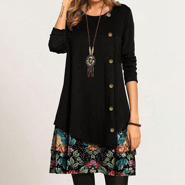 Robe Vintage Femme Nellie – Robe Élégante à Double Épaisseur au Style Classique et Coupe Confortable