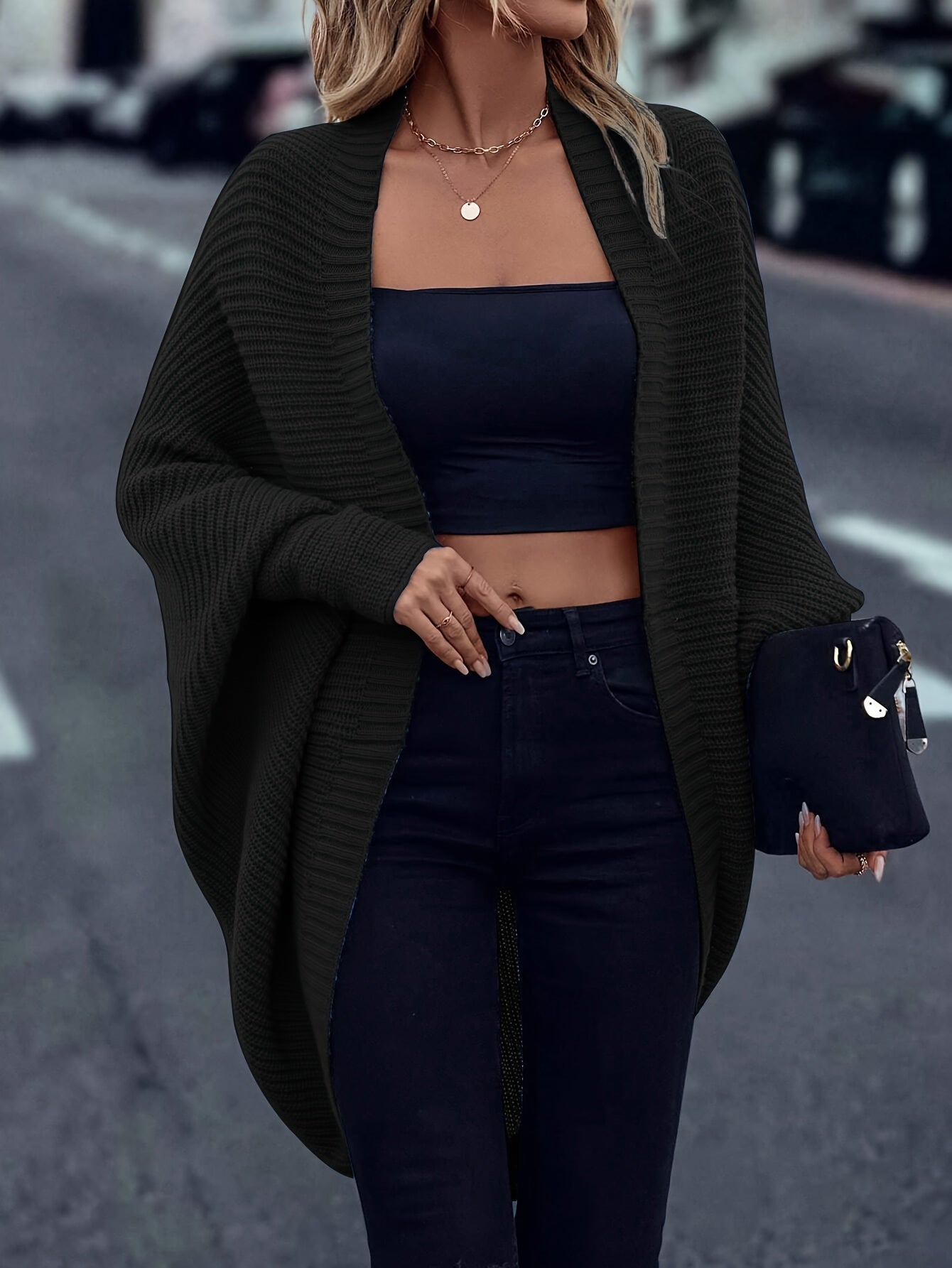 Madison Cardigan Knitted Oversize for Women – Soft Winter Layer with Relaxed Fit and Front Opening