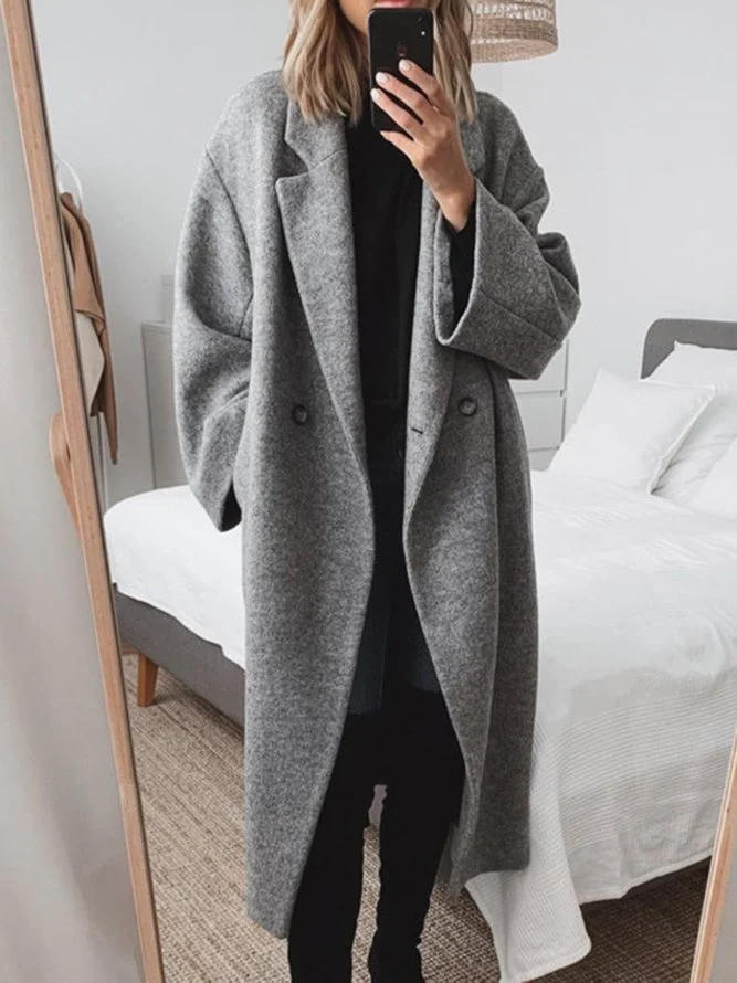 Cappotto da donna Celia – Lungo in misto lana, vestibilità oversize elegante e moderna