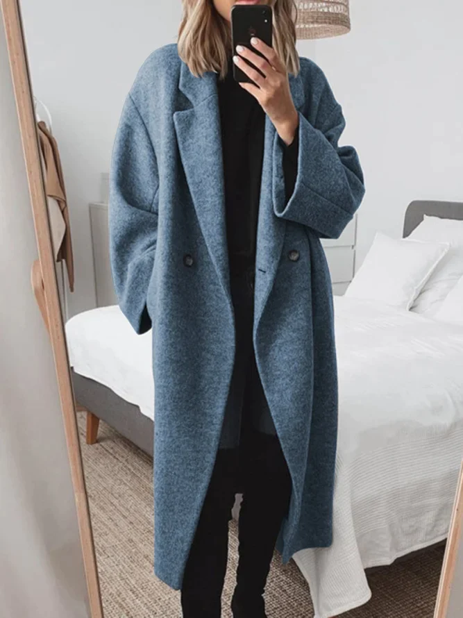 Cappotto da donna Celia – Lungo in misto lana, vestibilità oversize elegante e moderna