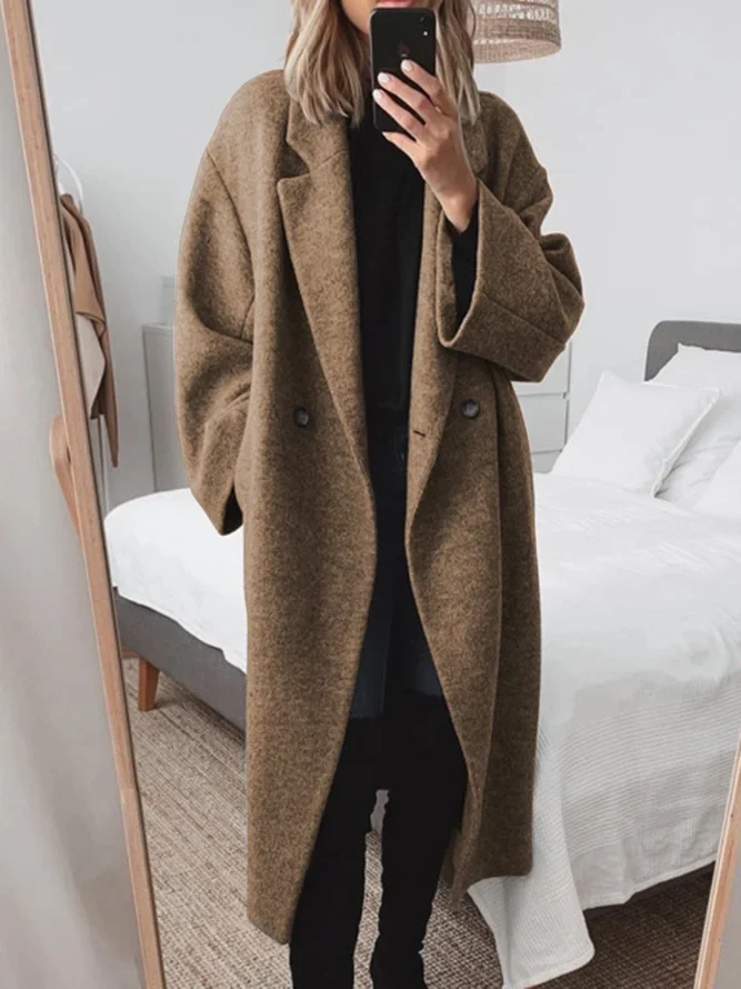 Cappotto da donna Celia – Lungo in misto lana, vestibilità oversize elegante e moderna