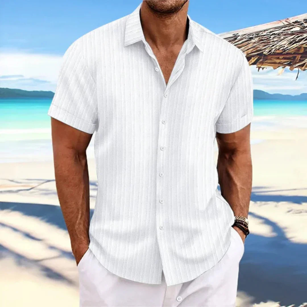 Camicia da uomo Luke: classica camicia a maniche corte e vestibilità moderna per look estivi casual