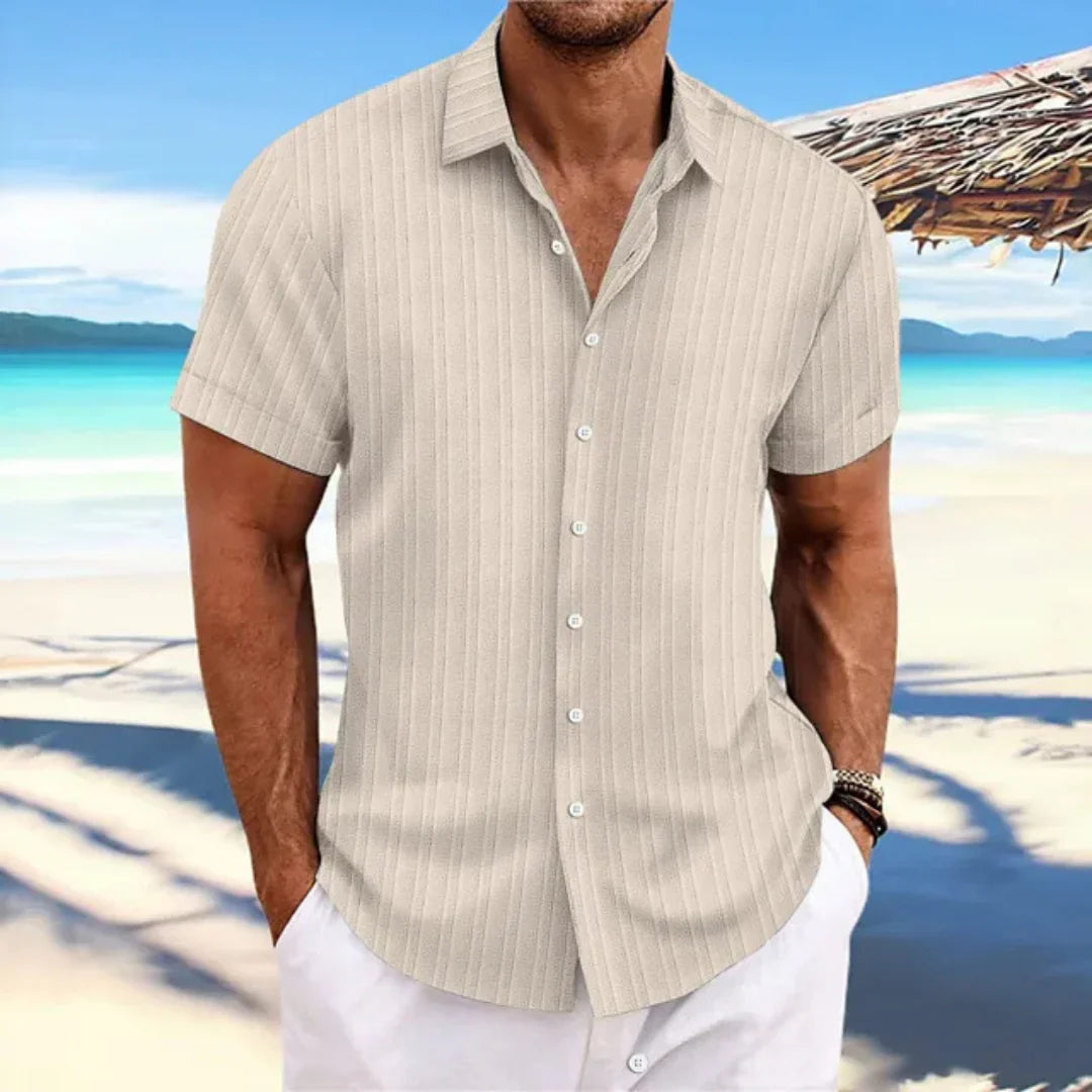 Camicia da uomo Luke: classica camicia a maniche corte e vestibilità moderna per look estivi casual