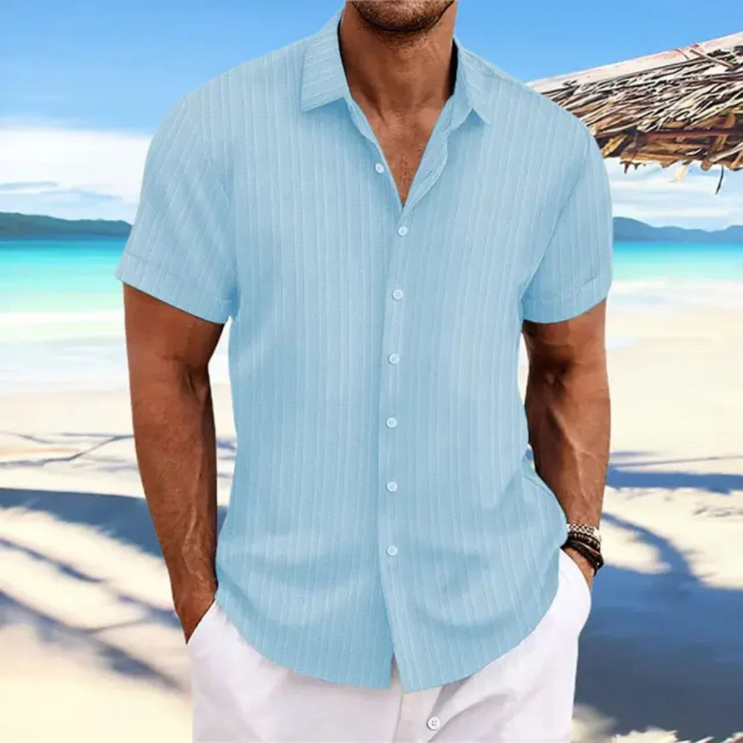 Camicia da uomo Luke: classica camicia a maniche corte e vestibilità moderna per look estivi casual