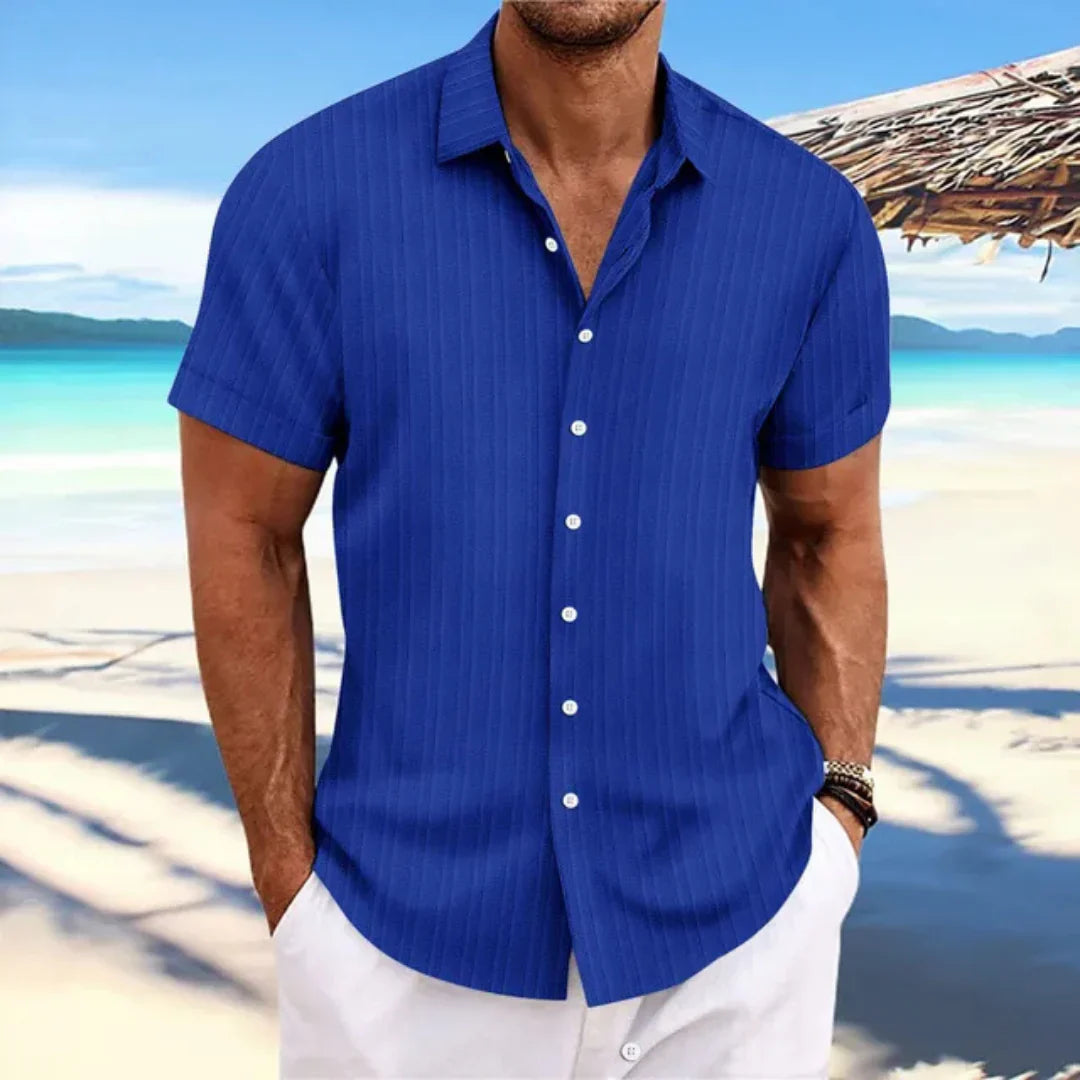 Camicia da uomo Luke: classica camicia a maniche corte e vestibilità moderna per look estivi casual