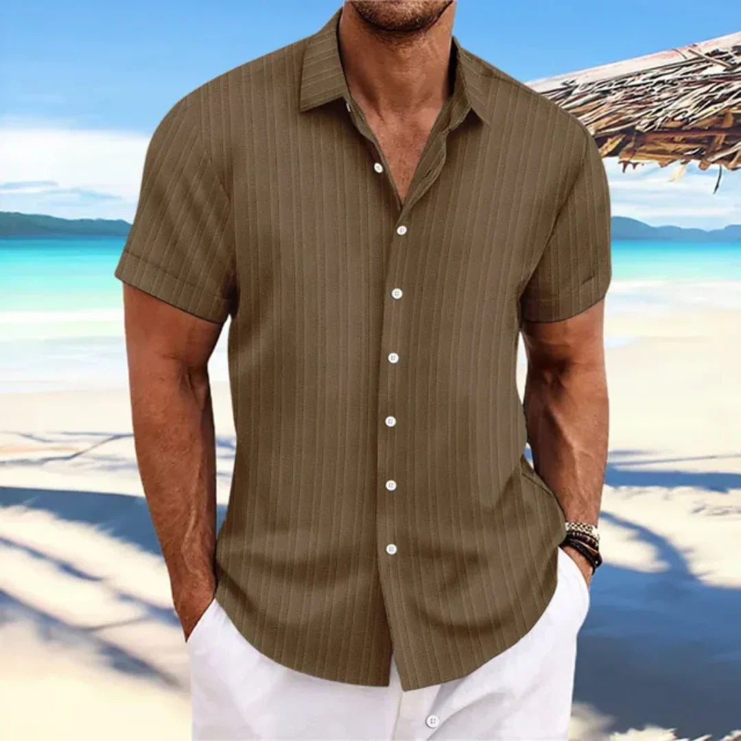 Camicia da uomo Luke: classica camicia a maniche corte e vestibilità moderna per look estivi casual
