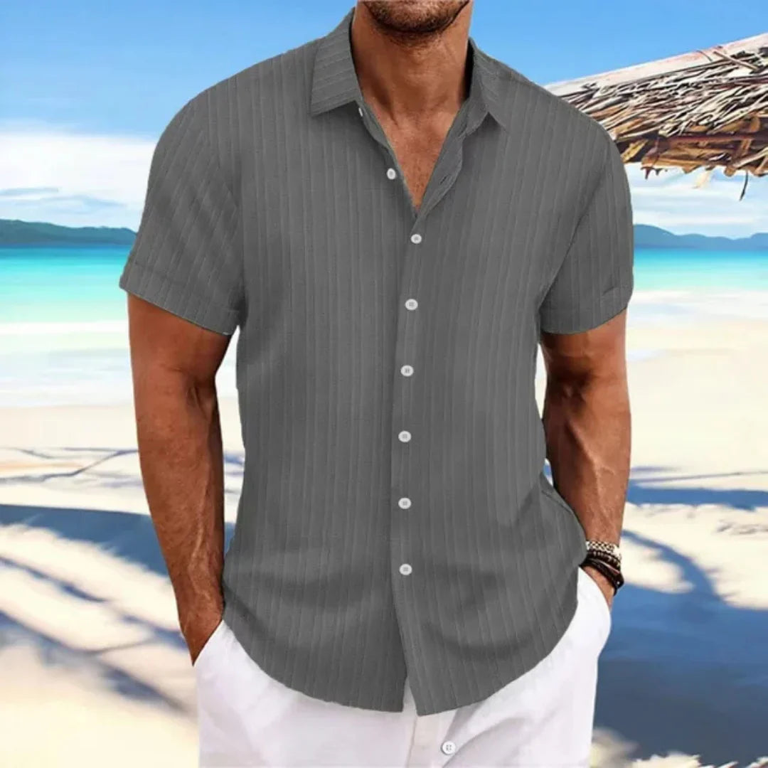 Camicia da uomo Luke: classica camicia a maniche corte e vestibilità moderna per look estivi casual