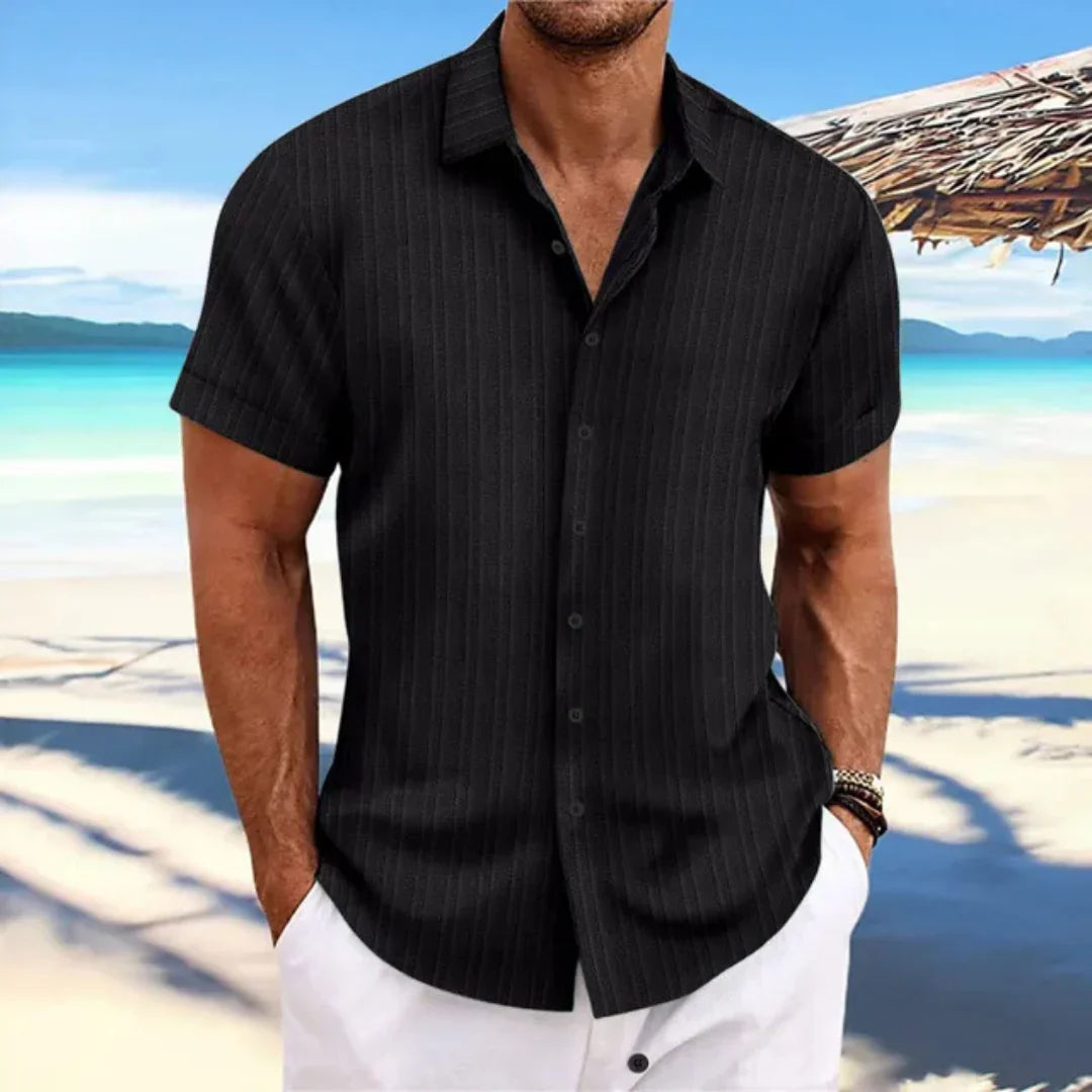 Camicia da uomo Luke: classica camicia a maniche corte e vestibilità moderna per look estivi casual